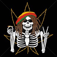 Dreadlock Rasta Skeleton